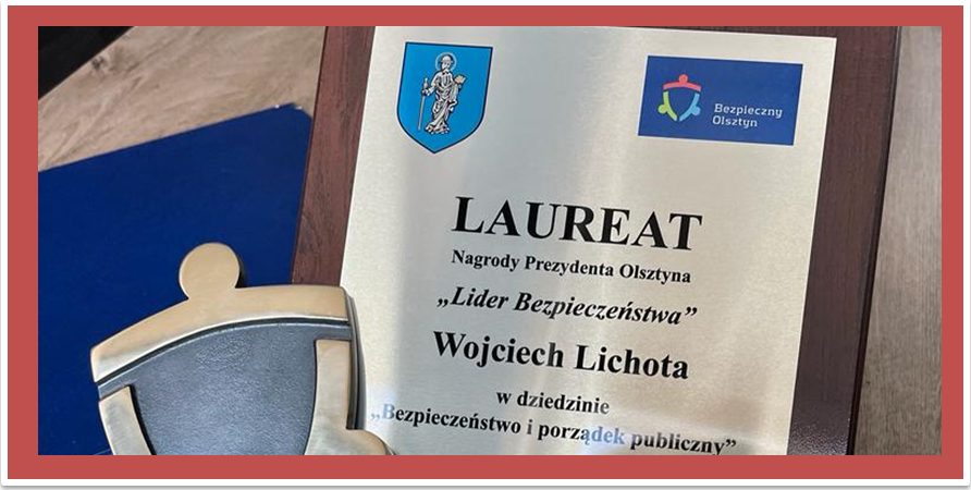 Wojtek Lichota – Ratownik Medyczny laureatem Nagrody Prezydenta Olsztyna „LIDER BEZPIECZEŃSTWA”